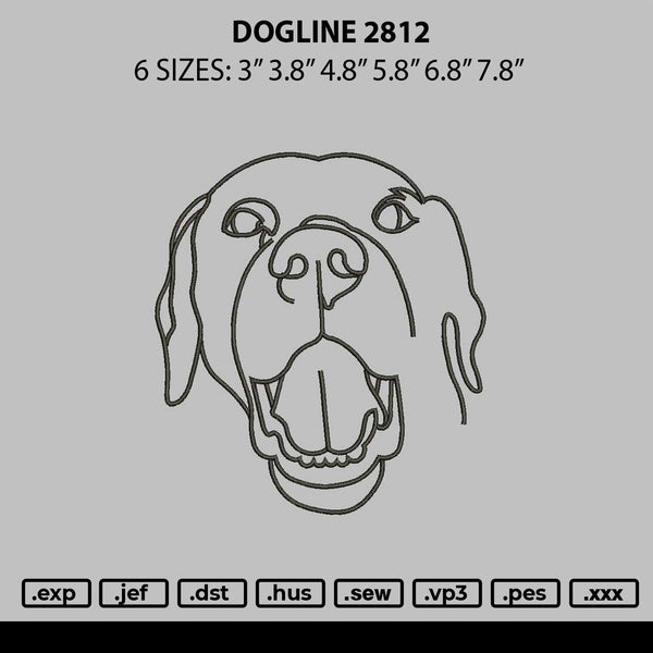 Dogline 2812 Embroidery File 6 sizes