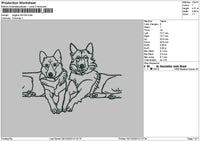 Dogline 2912 Embroidery File 6 sizes