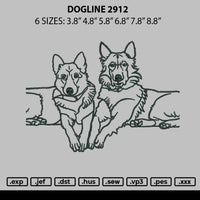 Dogline 2912 Embroidery File 6 sizes
