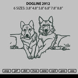 Dogline 2912 Embroidery File 6 sizes