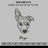 Dog Line 0112 Embroidery File 6 sizes