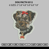 Dog Patch 0512 Embroidery File 6 sizes