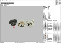 Dogs 0912 Embroidery File 6 sizes