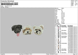 Dogs 0912 Embroidery File 6 sizes