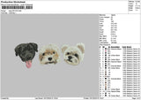 Dogs 0912 Embroidery File 6 sizes