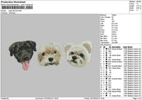 Dogs 0912 Embroidery File 6 sizes