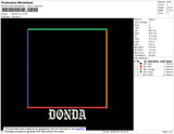 Donda V1 Embroidery File 4 size