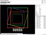 Donda V2 Embroidery File 4 Size