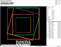 Donda V2 Embroidery File 4 Size