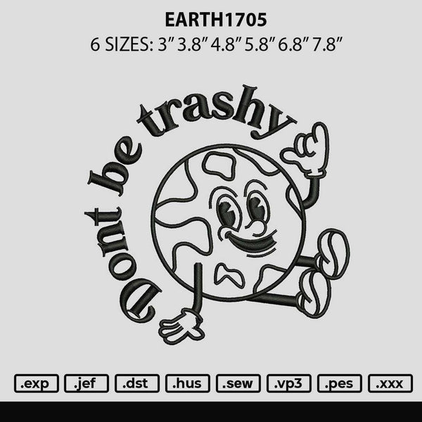 Earth1705 Embroidery File 6 sizes