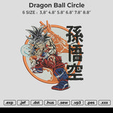 Dragon ball circle Embroidery File 6 size