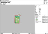 Drink 2707 Embroidery File 6 sizes