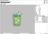 Drink 2707 Embroidery File 6 sizes