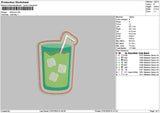Drink 2707 Embroidery File 6 sizes