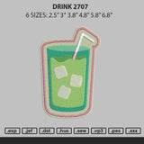 Drink 2707 Embroidery File 6 sizes