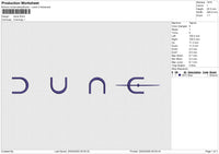 Dune Embroidery File 6 size