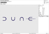 Dune Embroidery File 6 size