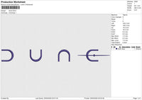 Dune Embroidery File 6 size