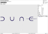 Dune Embroidery File 6 size