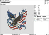 Eagle 1408 Embroidery File 6 sizes