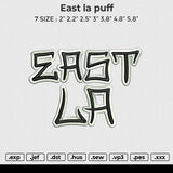 East la puff Embroidery File 6 size