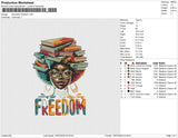 Education freedom Embroidery File 6 size
