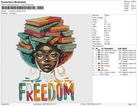 Education freedom Embroidery File 6 size
