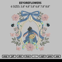 Eeyoreflowers Embroidery File 6 sizes