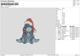 Eeyore Xmas 2510 Embroidery File 6 sizes