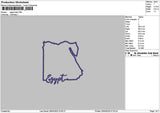 Egyptmap Embroidery File 6 sizes