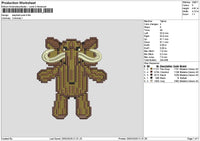 Elephant 01 Embroidery File 6 sizes