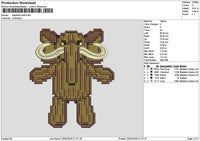 Elephant 01 Embroidery File 6 sizes