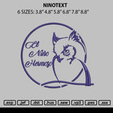 Ninotext Embroidery File 6 sizes