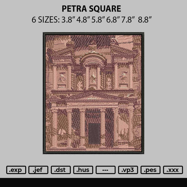 Petra Square Embroidery File 6 sizes