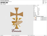Emaus Embroidery File 6 size