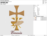 Emaus Embroidery File 6 size