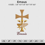 Emaus Embroidery File 6 size