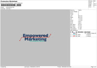 Empoweringtext Embroidery File 6 sizes