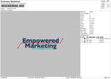 Empoweringtext Embroidery File 6 sizes