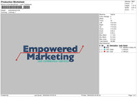 Empoweringtext Embroidery File 6 sizes