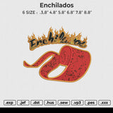 Enchilados Embroidery File 6 size