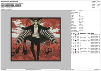 Eren Red Embroidery File 6 sizes