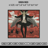 Eren Red Embroidery File 6 sizes