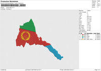 Eritrea Flag Embroidery File 6 size