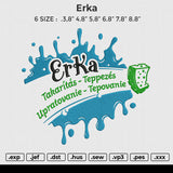 Erka Embroidery File 6 size