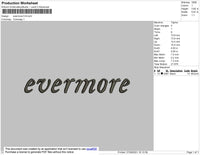 Evermore Embroidery File 4 size