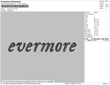 Evermore Embroidery File 4 size