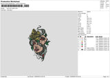 Facedraw 001 Embroidery File 6 sizes