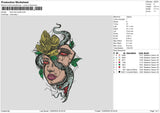 Facedraw 001 Embroidery File 6 sizes