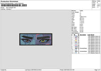 Face Rectangle Embroidery File 6 sizes